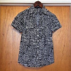 Express V-Neck Button Down Shirt